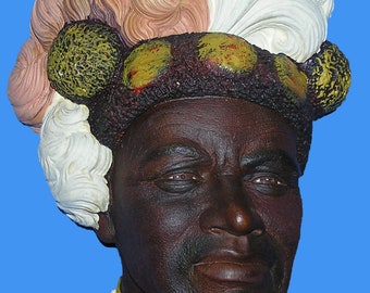 Vintage Bossons Head Chaka Zulu Excellent Condition Made By W H Bossons Ltd Company Congleton England # 353B