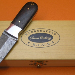 Handmade Damascus Steel Walnut Wood Clam Oyster Shucker Knife Box Gift For Him Her Dad Groomsmen Anniversary Wedding Gift OK5C-1