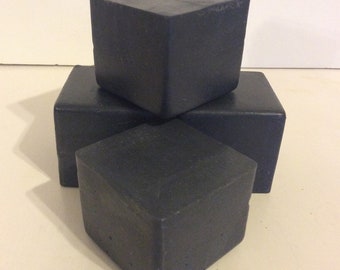 Black Soap, Unscented, Organic, Black Soap Cubes