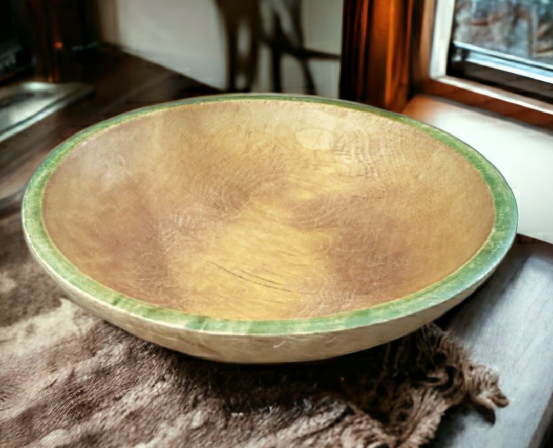 1940s Munising Butter Bowl, Dough Bowl, 11 Inch, Primitive Rustic