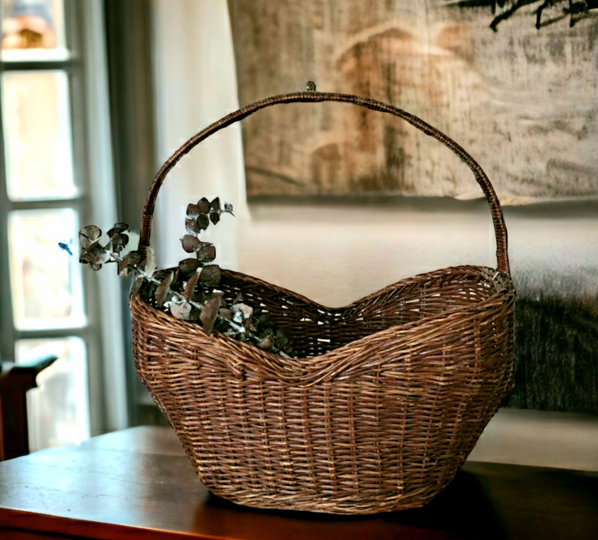 Classic Woven Wooden Basket Harvest Blessings Large Stave 4 Kids Company