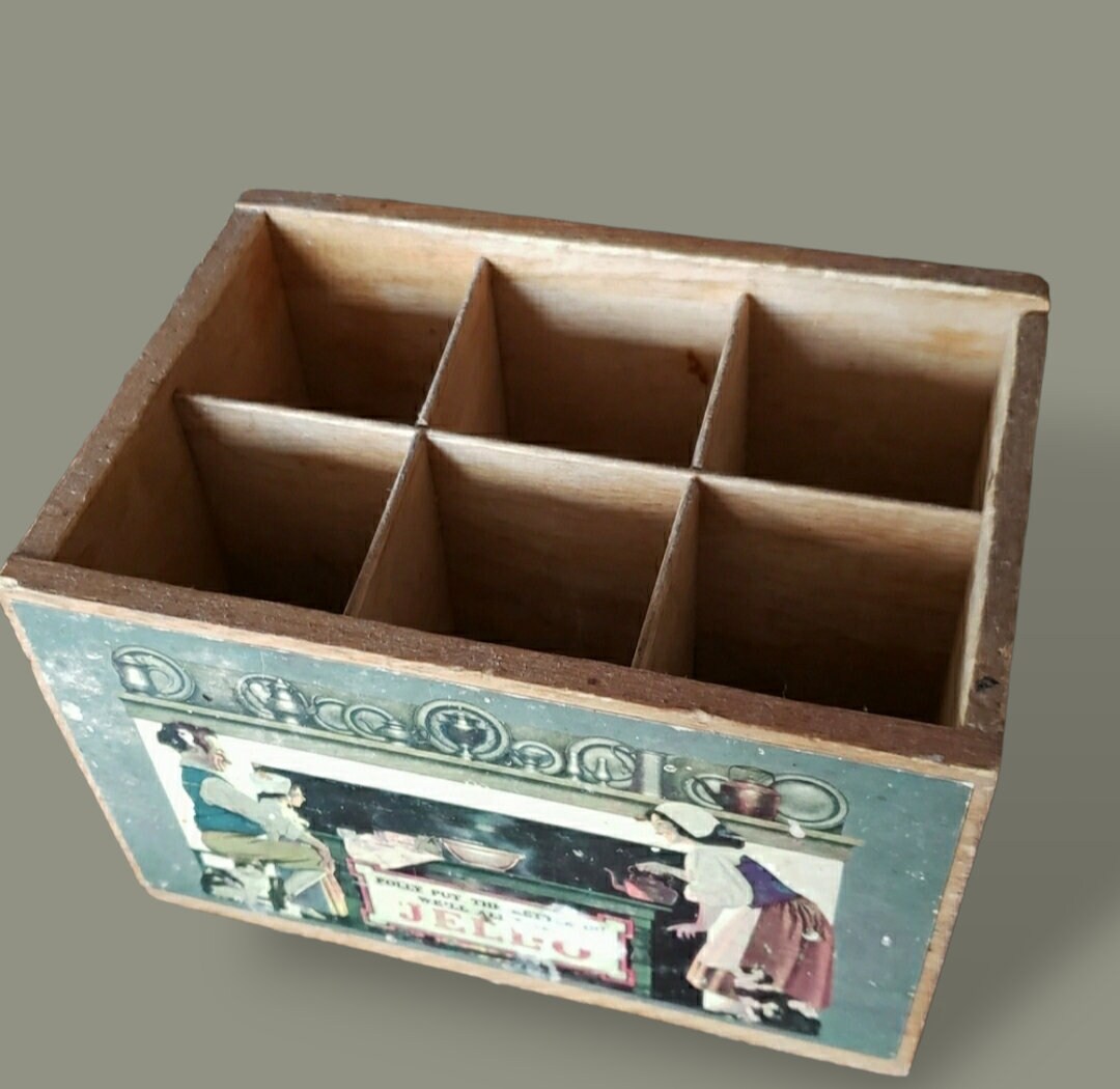 Antique Wooden JELLO Box W Advertising Illustrations Etsy