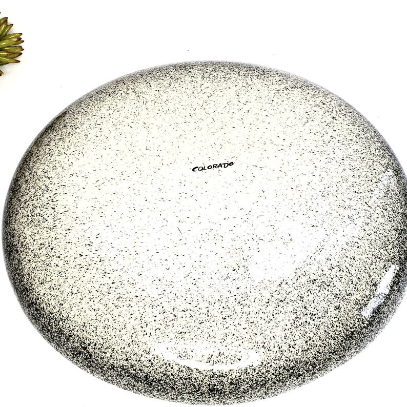 Large Round Platter w Navajo Man and Goat Colorado