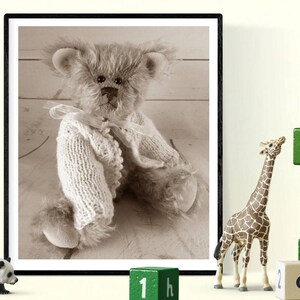 Teddy Bear Nursery Wall Art - Bear Nursery Prints, Teddy Bear Poster, PRINTABLE,  Teddy Print,  PDF downloadable Bear Print, Teddy wall art