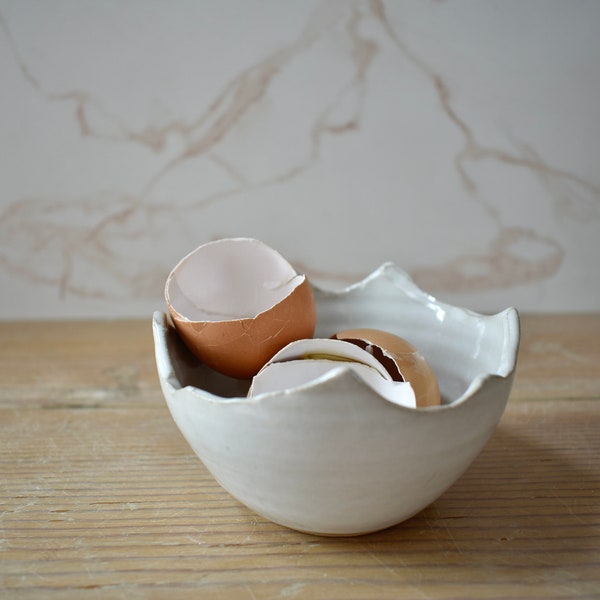 Ceramic Eggshell Bowl, Eggshell Holder Kitchen Utensil, Small Ceramic Bowls