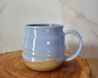 Cute Curvy Baby Blue Ceramic Coffee Mug