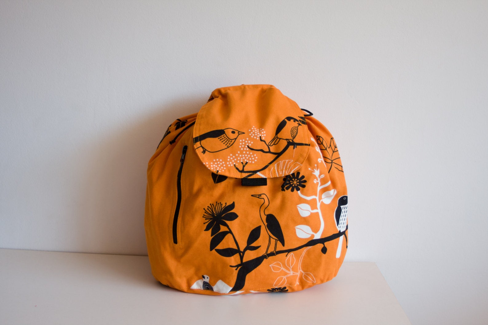 Orange birds trees Backpack for KIDS Children's Preschool Etsy