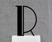 Custom Art Decor Cake Topper Gatsby Wedding Cake Topper 1920s Wedding Cake Topper Initial Cake Topper Letter Cake Topper Monogram Wedding