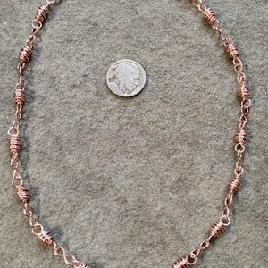 Handmade Wire Wrapped Copper Chain Choice of Length