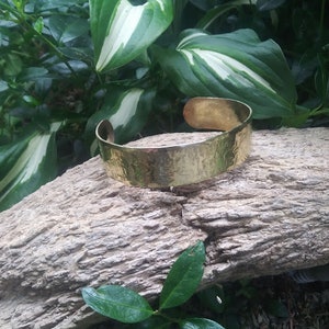 Handmade Hammered and Forged Brass Cuff Bracelet