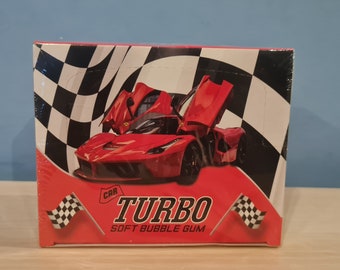 Car TURBO Chewing Bubble Gum Full Box 100pc Collectible Wrapper MERTSAN NEW