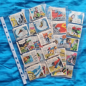 Vintage Lot full set 1-50 number Bubble Gum Wrappers Inserts SUPERMAN