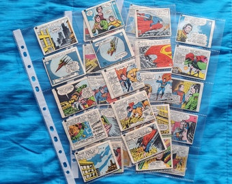 Vintage Lot full set 1-50 number Bubble Gum Wrappers Inserts SUPERMAN