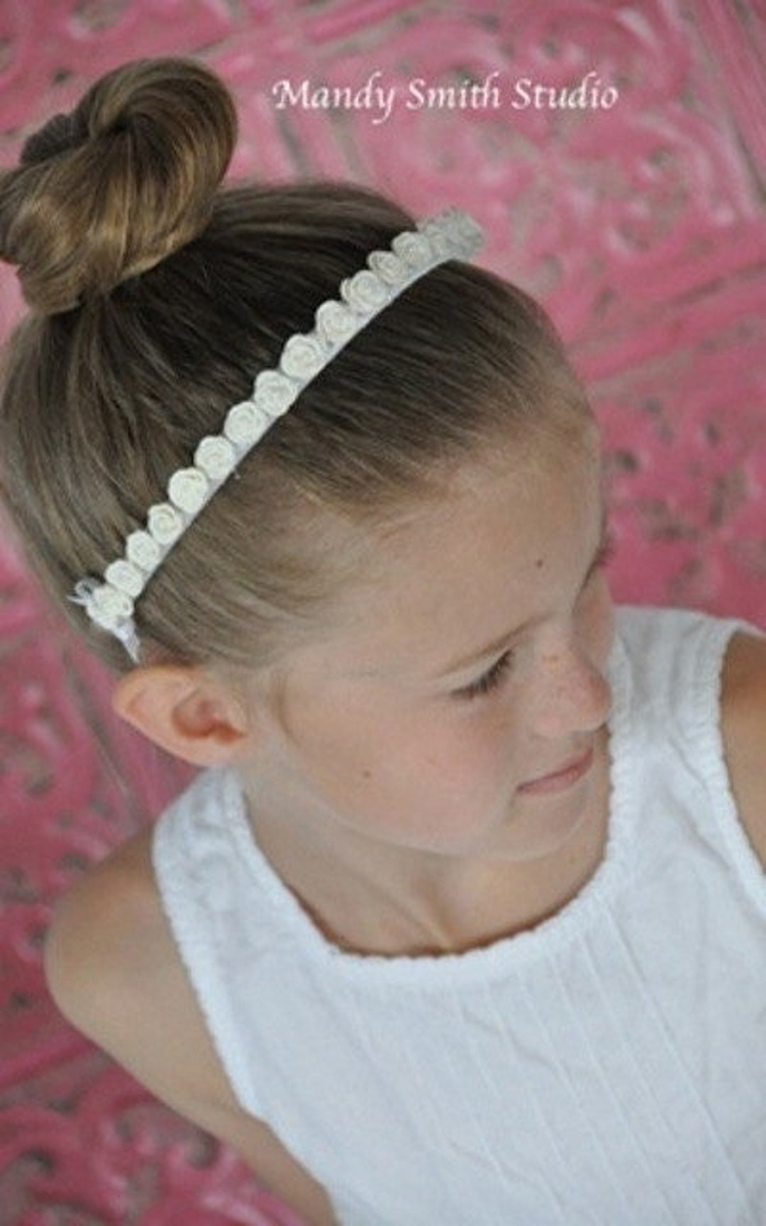 White Floral Headband. First Communion/ Baptism Headpiece. Etsy