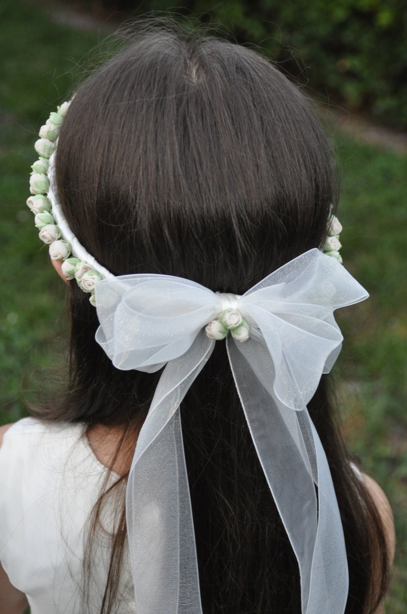 first communion hair wreath