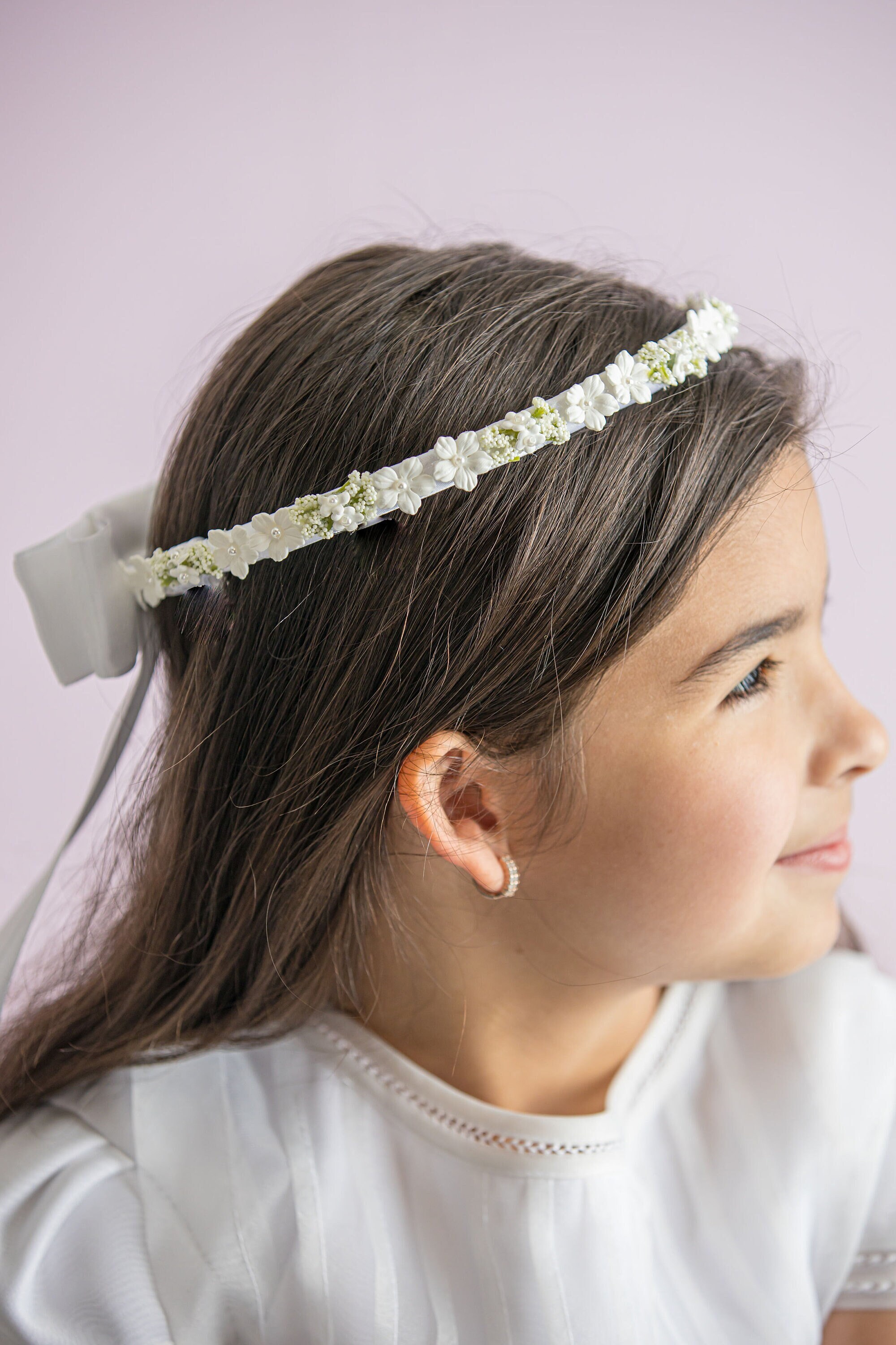 Porcelain Flower Baby S Breath Crown White Flower Etsy