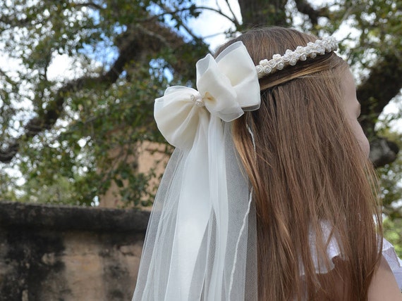 Velo Tocados Para Primera Comunion 2021 AEDOVE Diadema De Malla