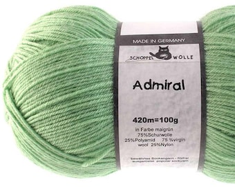# 9604 only tv18,tv2 Opal Sock Yarn Schafpate #10 75 percent wool 25 nylon 100 grams 462 yards superwash fingering