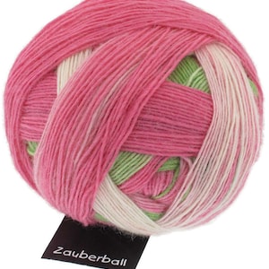 Schoppel Zauberball colorful wool for knitting. Floral language 2079, Durch die blume. Gradient fingering, sock yarn Biodegradable nylon
