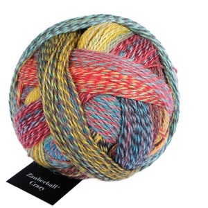 SCHOPPEL WOLLE Crazy Zauberball 2429 Change of Scenery 75 percent Virgin Wool, 25 percent Nylon. Colored gradient fingering sock-wool