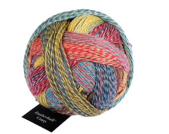 SCHOPPEL WOLLE Crazy Zauberball 2429 Change of Scenery 75 percent Virgin Wool, 25 percent Nylon. Colored gradient fingering sock-wool