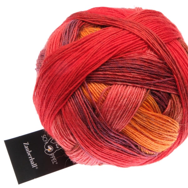 NEW Schoppel Zauberball Colorful yarn for knitting. 2512 Party Sky.  2022 collection Degrade fingering, sock wool Biodegradable nylon