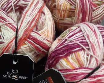 Schoppel Wolle Wunderkleckse 2412 Hanami. Kirschblüte. Sock wool yarn for knitting Virgin Wool, Nylon (biodegradable) fingering weight.
