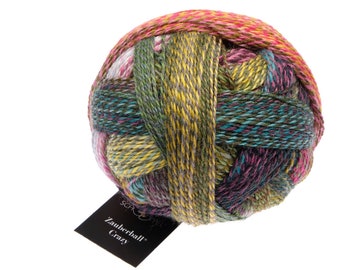 NEW 2022 collection! SCHOPPEL WOLLE Crazy Zauberball 2528 Dragon eye. Gradient fingering sock-wool. Colorful sustainable knitting yarn