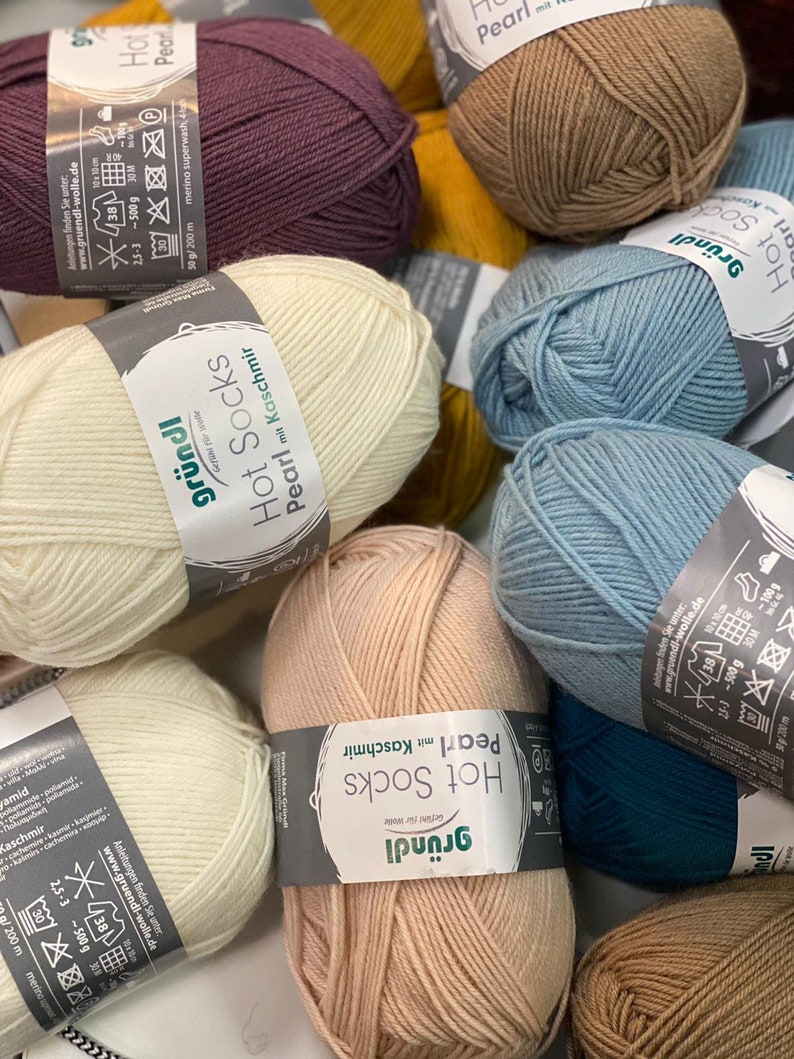 Fingering 4 ply merino sock yarn Made in Europe Gr\u00fcndl Hot Socks Pearl with cashmere Color 14 Burgundy Deep wine red Super soft sock wool
