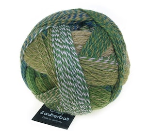 Schoppel Wolle Crazy Zauberball Sock Yarn, Shooting Star, Green Gradient