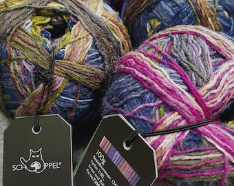 Wunderkleckse fingering weight sock wool yarn for knitting 2185 Higgledy Piggledy. Kraut und Rüben Virgin Wool, Nylon. Schoppel Wolle
