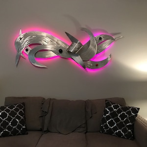 Dreaming LED sculpture with color changing LED lighting