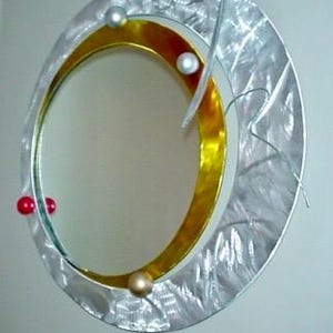 Contemporary abstract design Mirror 22 x 22