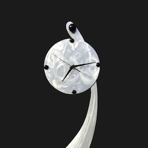 Time4Me Contemporary art clock in brushed aluminum