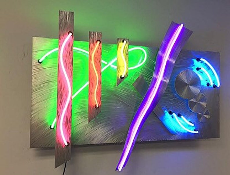 Contemporary Neon Wall Art Sculpture by World Renowned Neon Artist Tony