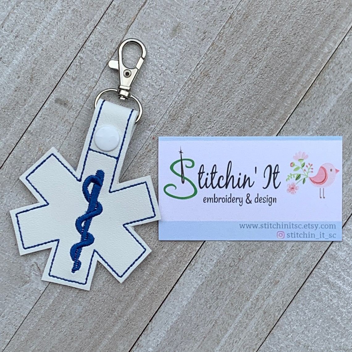 EMS Keychain EMS Key Fob Ems Snap Tab Backpack Accessory Etsy