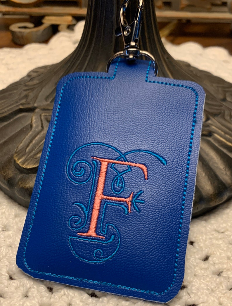 ID Holder ID keychain credit card key fob personalized key Etsy