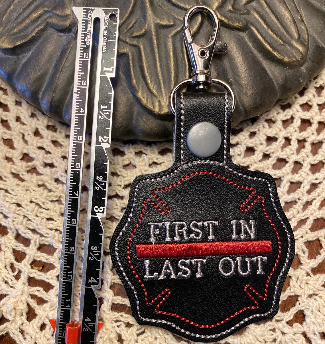 Firefighter Keychain/fire & Rescue Custom Key Chain/fireman Etsy