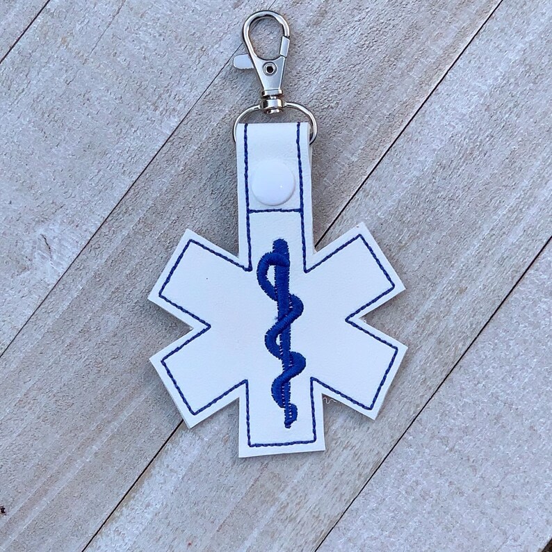 EMS Keychain EMS Key Fob Ems Snap Tab Backpack Accessory Etsy