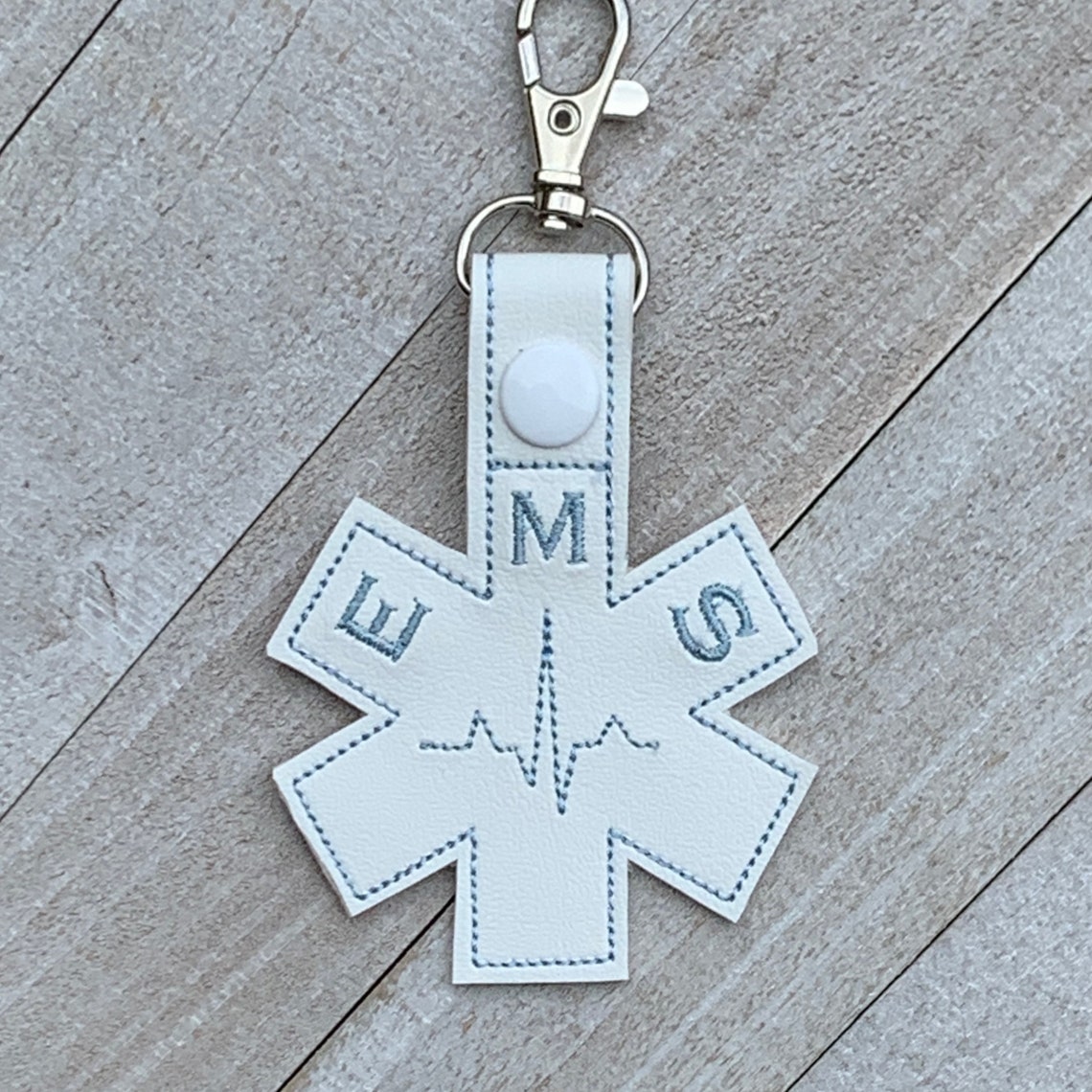 EMS Keychain EMS Key Fob Ems Snap Tab Backpack Accessory Etsy