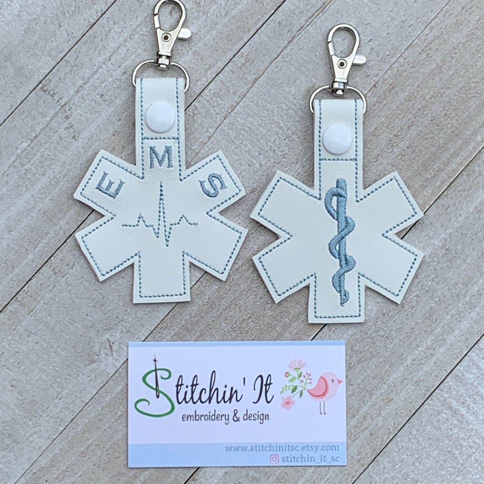 EMS Keychain EMS Key Fob Ems Snap Tab Backpack Accessory Etsy