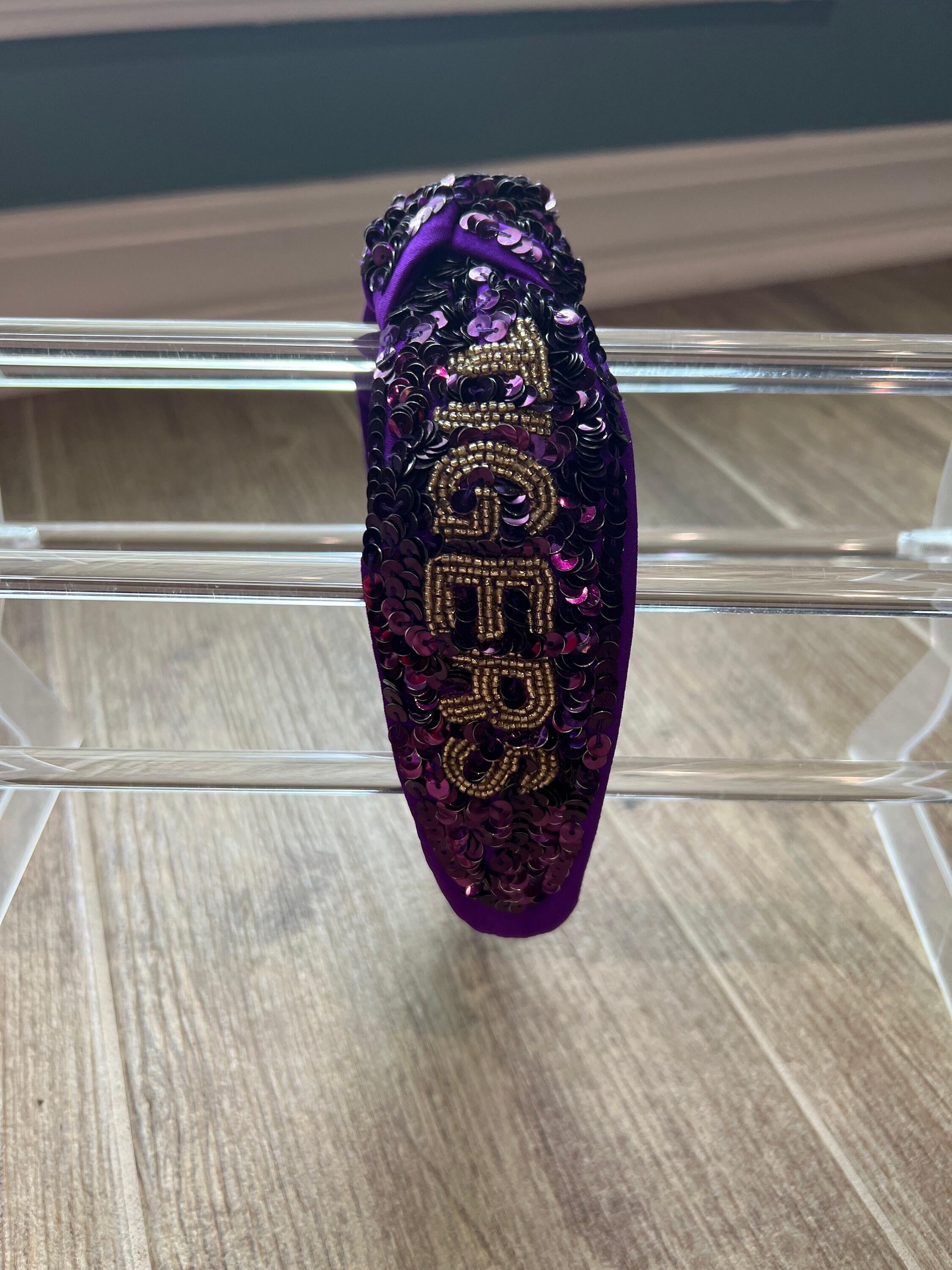 Beaded LSU White Headband + Purple & Jewel Accent Headbands - Set of 3 Zeta Phi Beta Sorority Beaded Headband - TikTok Shop main image 3