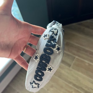 Cowboys football beaded headband