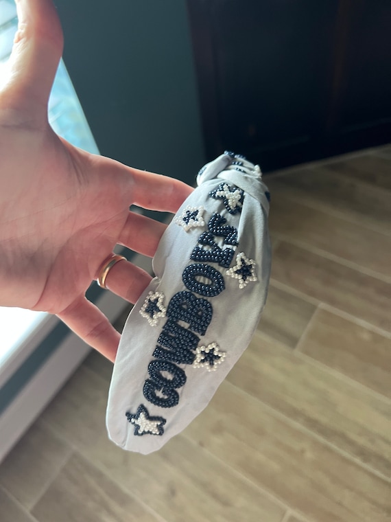 Cowboys Football Beaded Headband - Etsy