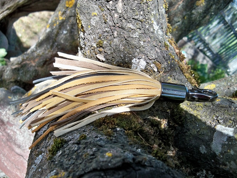 Big Leather Tassel Keychain