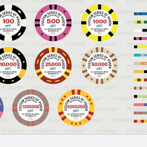 グローブ シリーズ オブ ポーカー - ポーカー チップ デザイン
