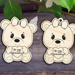 Valentine Bear - Laser cut patterns