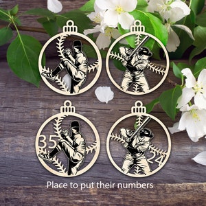 Baseball Ornaments - Laser cut patterns