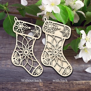Christmas Stocking Ornaments - Laser cut patterns