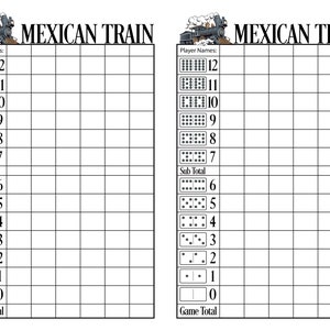 Scoreformulier Mexicaanse trein pdf